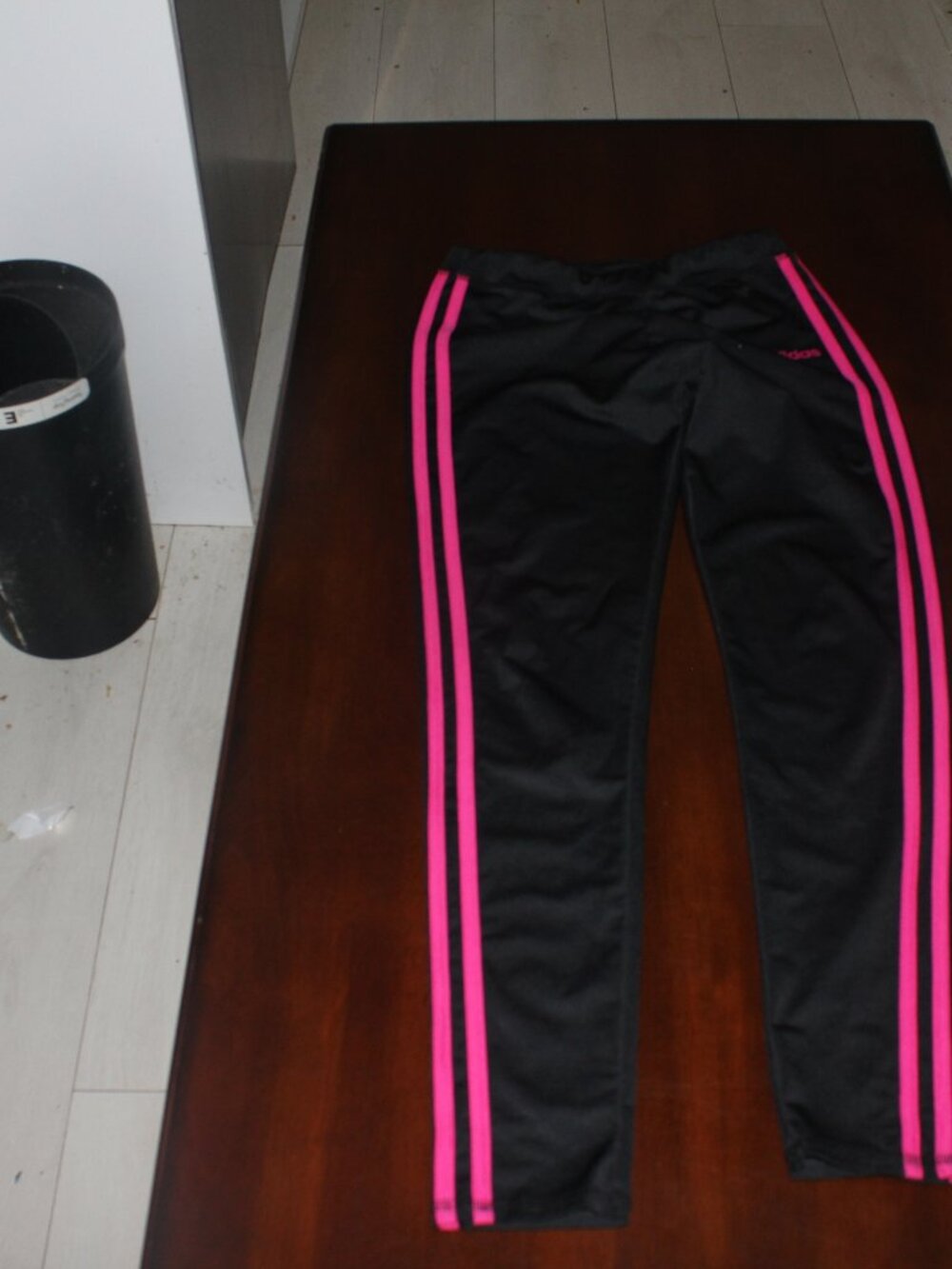 Black & Pink Adidas Leggings Size XL